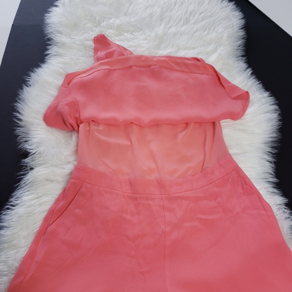 1. State Women's Havana Coral Romper One Shoulder Size 4 - Picture 5 of 10